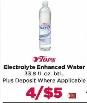 Tops Tops Electrolyte Enhanced Water 33.8 fl. oz. btl. offer