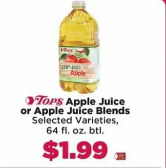Tops Apple Juice or Apple Juice Blends 64 fl. oz. btl.