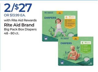 Rite Aid Rite aid brand big pack box diapers offer