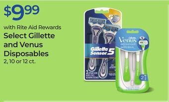 Rite Aid Select gillette and venus disposables offer
