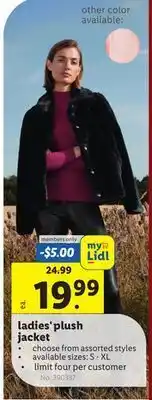 Lidl Ladies' plush jacket offer