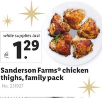 Lidl Sanderson farms® chicken thighs, family pack offer