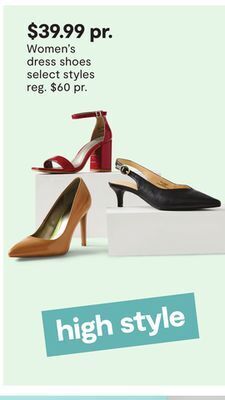 JC Penney Women's dress shoes offer