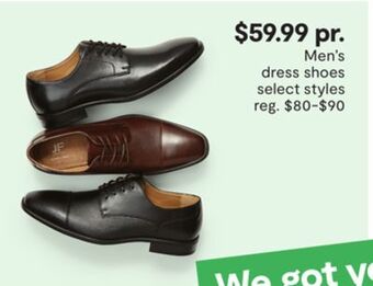 JC Penney Men's dress shoes offer
