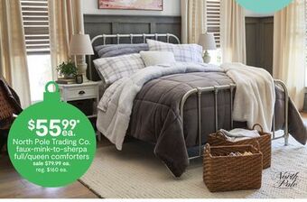 JC Penney North pole trading co. faux-mink-to-sherpa full/queen comforters offer