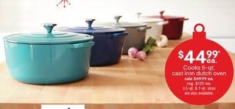 JC Penney Cooks 5-qt. cast iron dutch oven offer