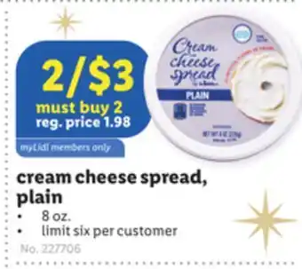 Lidl Cream cheese spread, plain offer