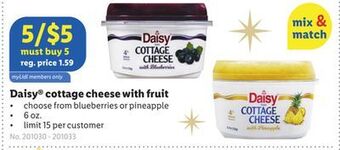 Lidl Daisy® cottage cheese with fruit offer