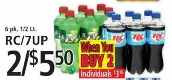 FoodFair RC/7Up 6 pk. 1/2 Lt. offer