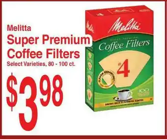 Super Saver Melitta Super Premium Coffee Filters offer