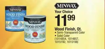 Ace Hardware Minwax Wood Finish, Qt. offer