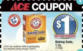 Ace Hardware Baking Soda, 1 Lb offer