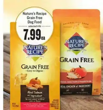 Schnucks Nature's Recipe Grain Free Dog Food offer