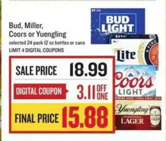 Schnucks Bud, Miller, Coors Or Yuengling offer
