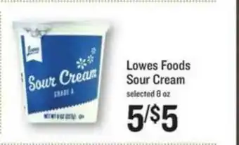 Schnucks Lowes Foods Sour Cream offer
