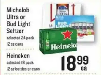 Schnucks Michelob Ultra Or Bud Light Seltzer offer