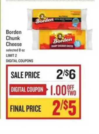 Schnucks Borden Chunk Cheese offer
