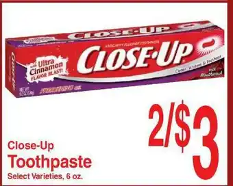 Super Saver Close-Up Toothpaste offer