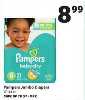 Winn Dixie Pampers Jumbo Diapers offer