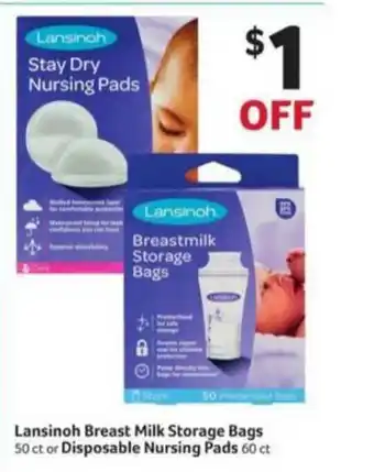 Winn Dixie Lansinoh Breast Milk Storage Bags Or Disposable Nursing Pads offer