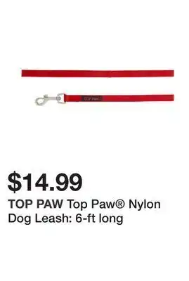 Petsmart Top paw® nylon dog leash: 6-ft long offer