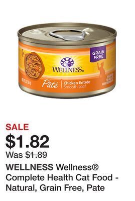 Petsmart Wellness® complete health cat food - natural, grain free, pate offer