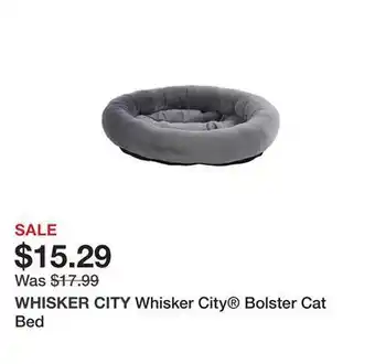 Petsmart Whisker city® bolster cat bed offer