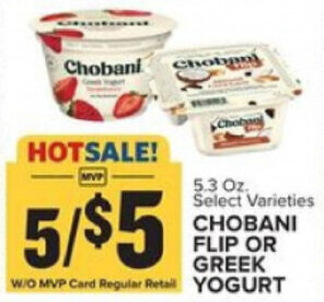 Food Lion Chobani Flip or Greek Yogurt 5.3 oz offer