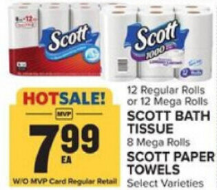 Food Lion Scott Bath Tissue, Scott Paper Towels offer