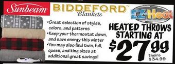 Ollie's Heated throws offer