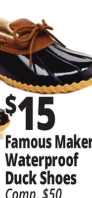 Ocean State Job Lot Famous maker waterproof duck shoes offer