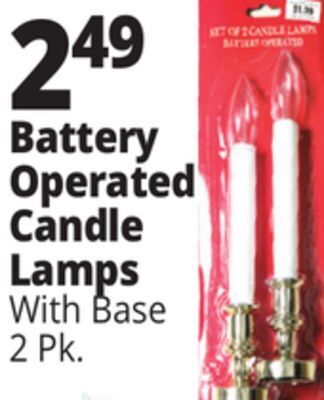 Ocean State Job Lot Battery operated candle lamps offer