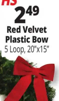 Ocean State Job Lot Red velvet plastic bow offer