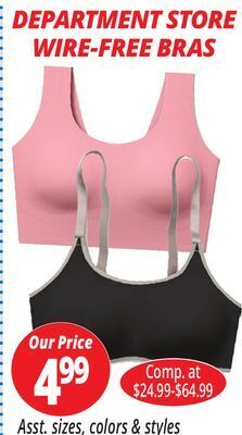Ocean State Job Lot Department store wire-free bras offer