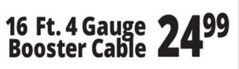 Ocean State Job Lot 16 ft. 4 gauge booster cable offer