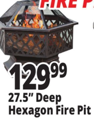 Ocean State Job Lot 27.5" deep hexagon fire pit offer