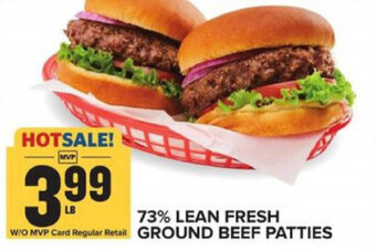 Food Lion 73% Lean Fresh Ground Beef Patties offer