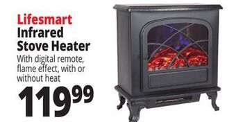 Ocean State Job Lot Lifesmart infrared electric fireplace stove heater with remote offer