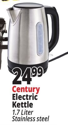 Ocean State Job Lot Century stainless steel electric tea kettle, 1.7 l offer