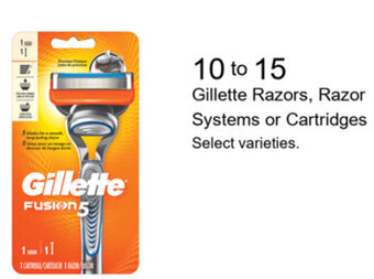 Walgreens Gillette Razors, Razor System or Cartridges offer