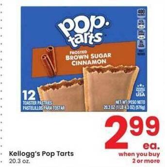Albertsons Kellogg's pop tarts offer