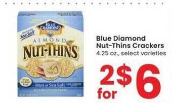 Albertsons Blue diamond nut-thins crackers offer