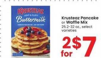 Albertsons Krusteaz pancake or waffle mix offer