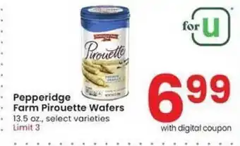 Albertsons Pepperidge farm pirouette wafers offer