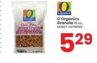 Albertsons O organics granola offer