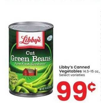 Albertsons Libby's canned vegetables offer