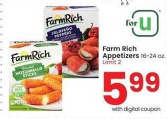 Albertsons Farm rich appetizers offer