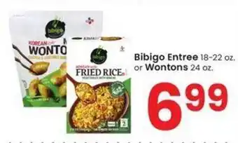 Albertsons Bibigo entree or wontons offer