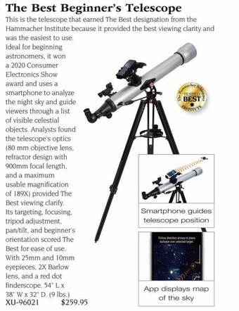 Hammacher Schlemmer The best beginner's telescope offer