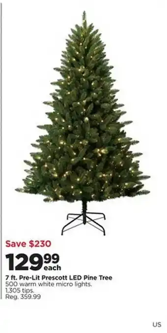 Michaels 7 ft. pre-lift prescott led pine tree offer